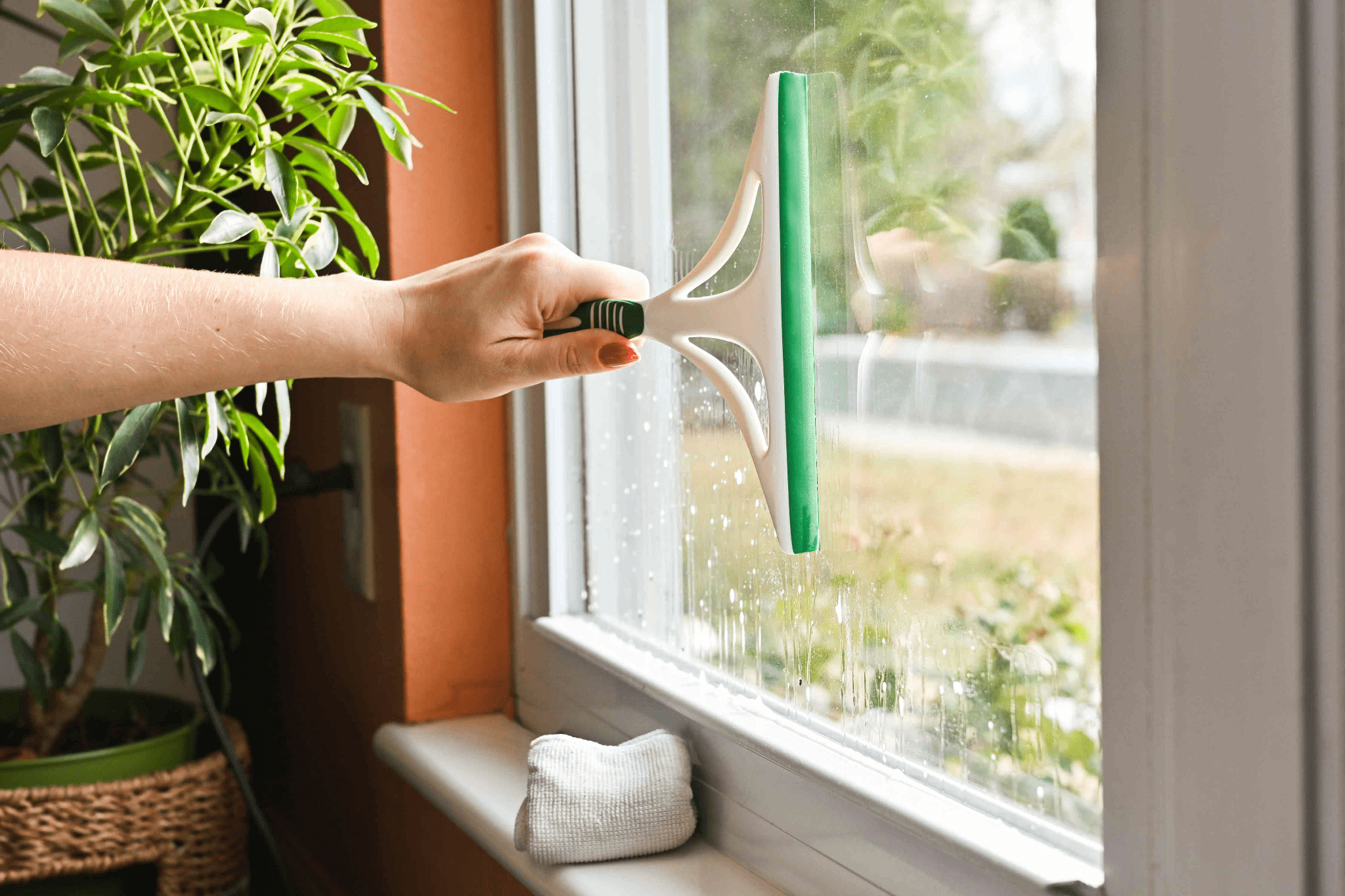 Kính sạch kết hợp dung dịch hỗ trợ sẽ giúp phim dễ căn chỉnh, bám đều và hạn chế bọt khí 