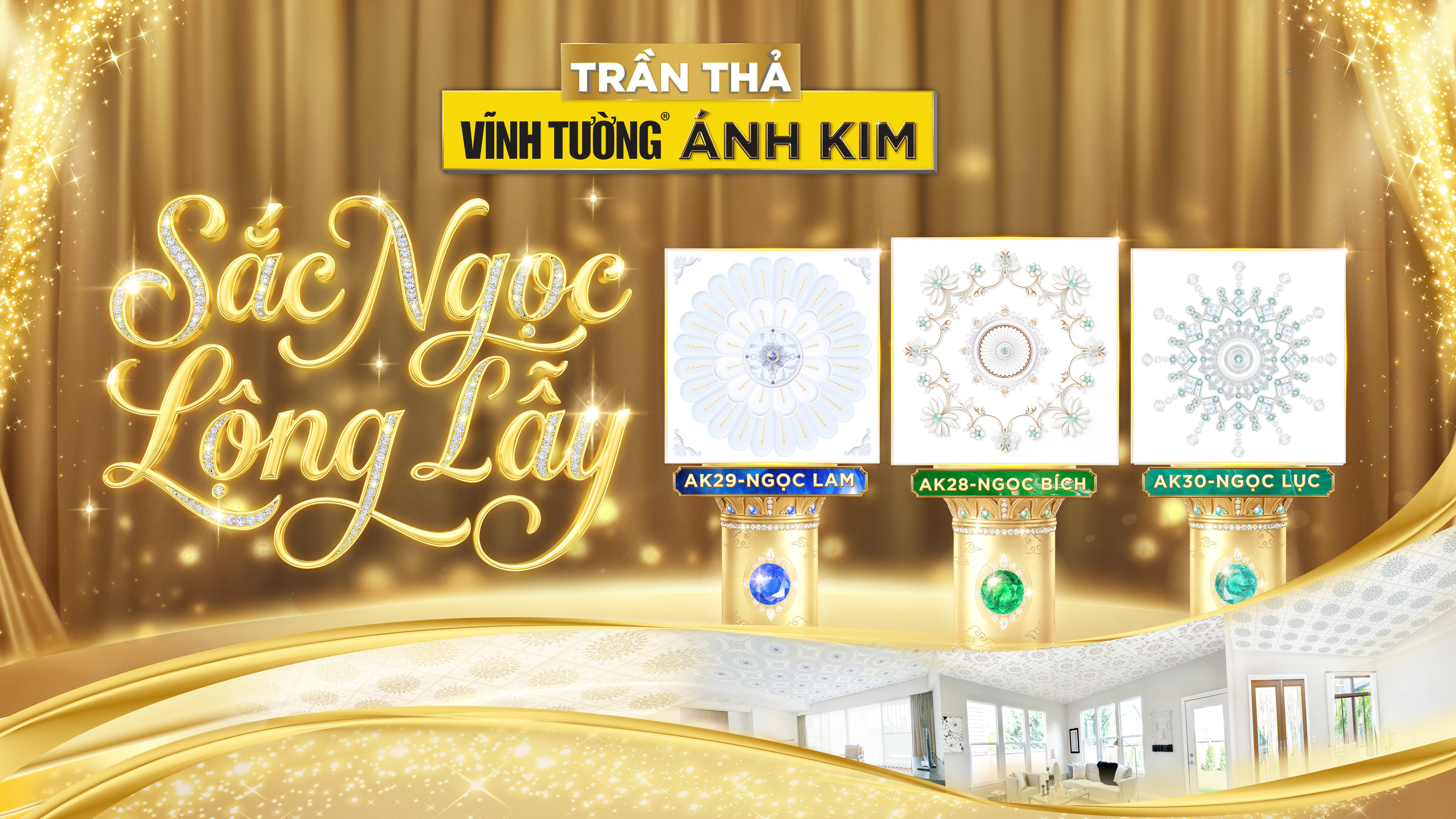 Tấm trang trí Vĩnh Tường DECO® Ánh Kim