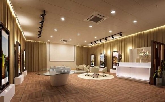 La phông nền tấm thạch cao sang trọng và hiện đại