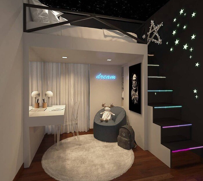 ý tưởng làm gác lửng trong phòng ngủ đẹp