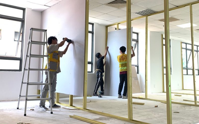 Lắp đặt vách thạch cao