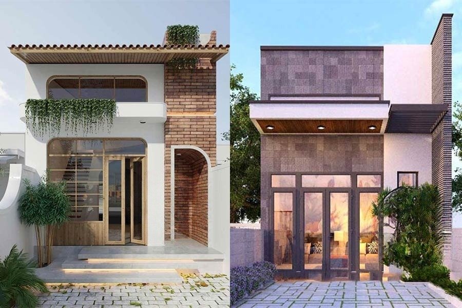 Mặt tiền nhà gác lửng 3 phòng ngủ ấn tượng nhất 2025