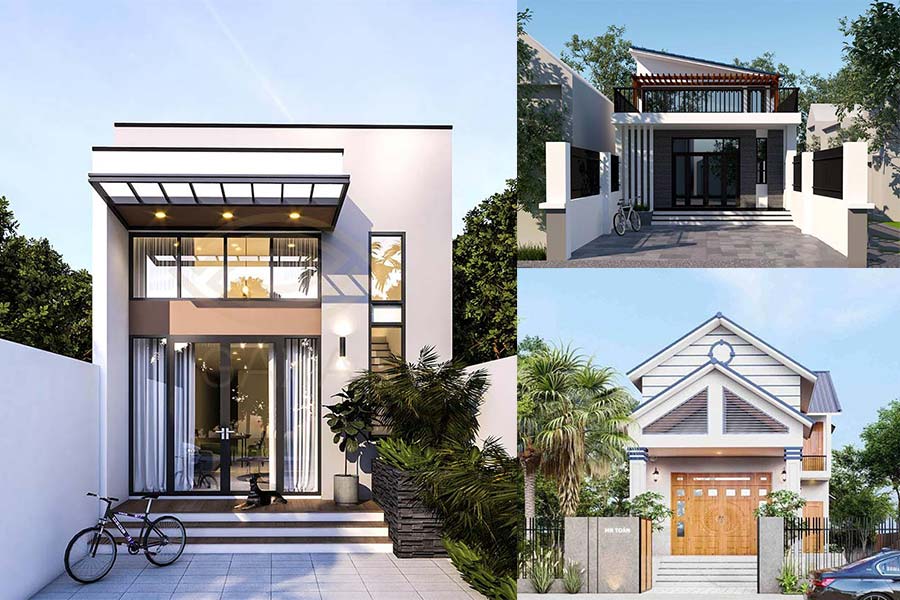 Mặt tiền nhà gác lửng 3 phòng ngủ đẹp, hiện đại, sang trọng