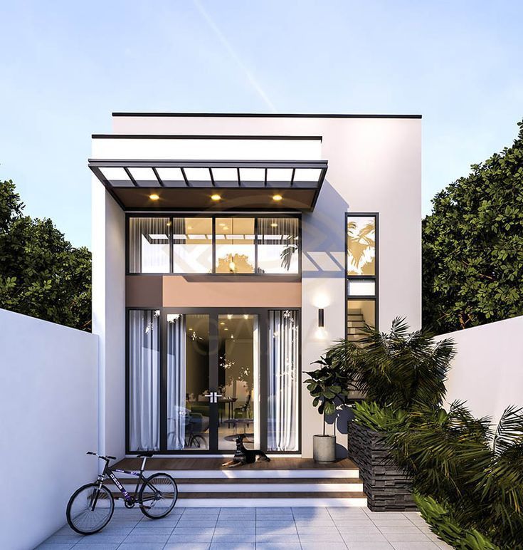 Mẫu mặt tiền nhà cấp 4 mái bằng có gác lửng 5x10m đơn giản phù hợp với những khu đất nhỏ, giúp tối ưu không gian sử dụng hiệu quả