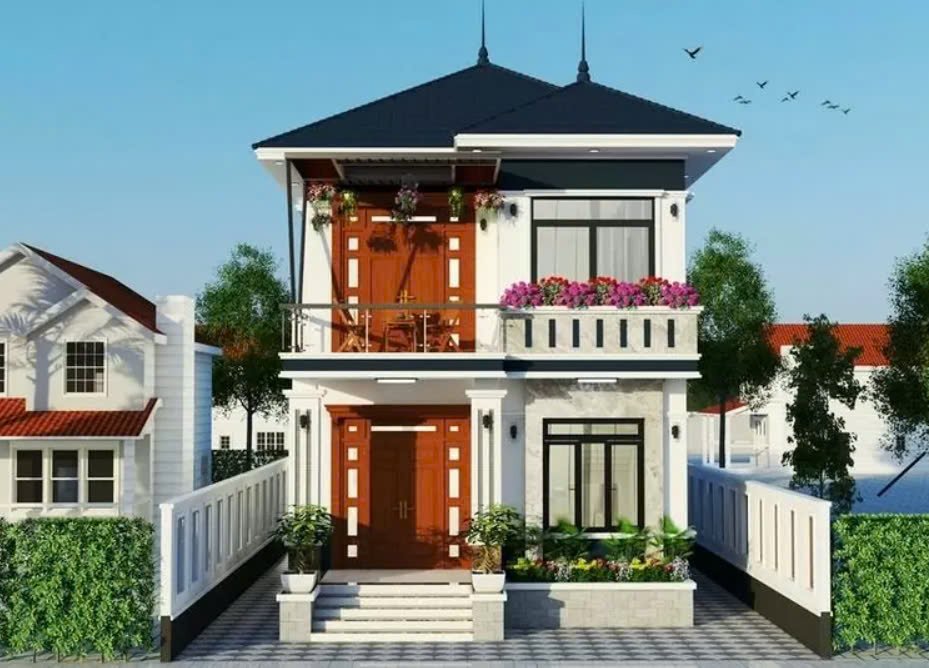Mẫu thiết kế nhà đẹp 2 tầng giá 1 tỷ độc đáo, xu hướng mới nhất 2025