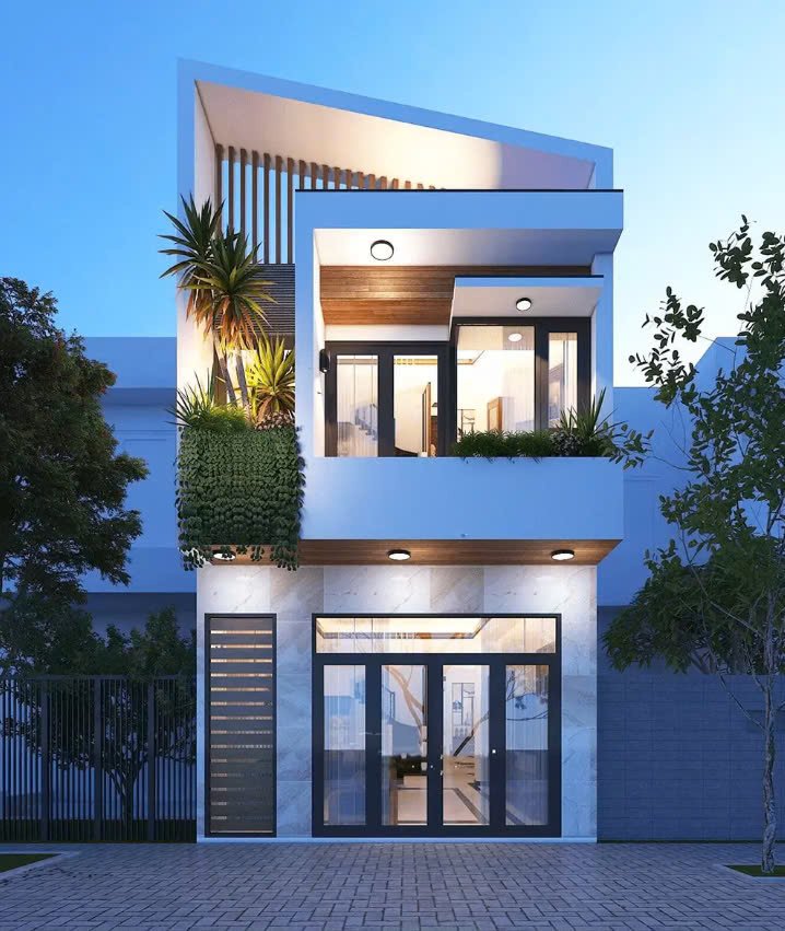 Mẫu nhà 2 tầng 1 tỷ phong cách hiện đại, tối giản