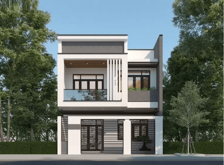 Mẫu nhà 2 tầng đẹp giá 700 triệu với mặt tiền hiện đại, xu hướng hiện nay