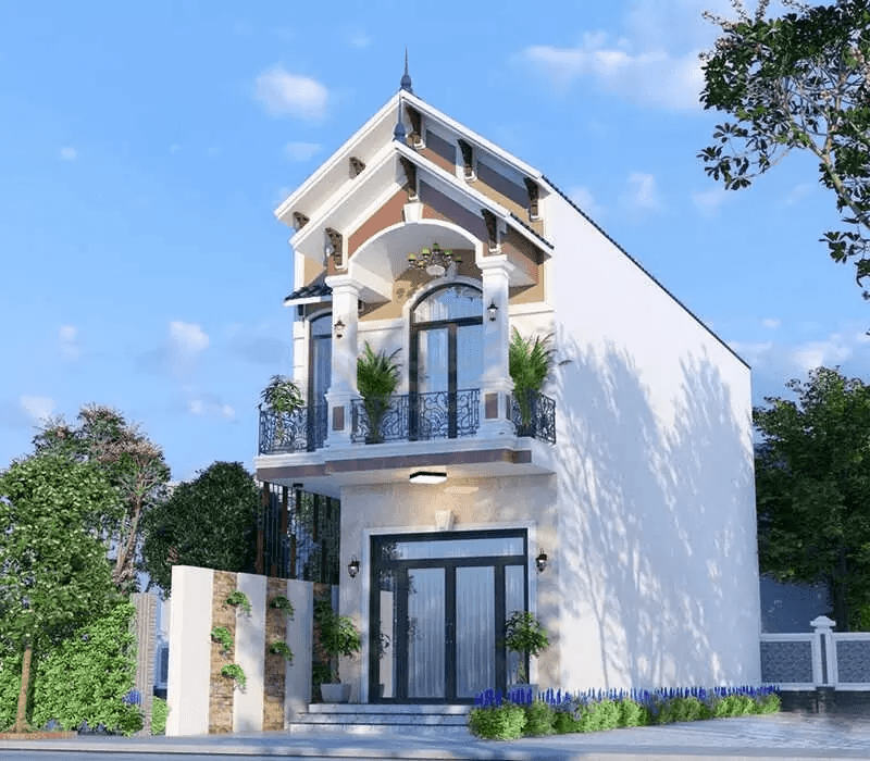 Mẫu nhà 2 tầng đẹp ở nông thôn giá 700 triệu với thiết kế 2 phòng ngủ đẹp