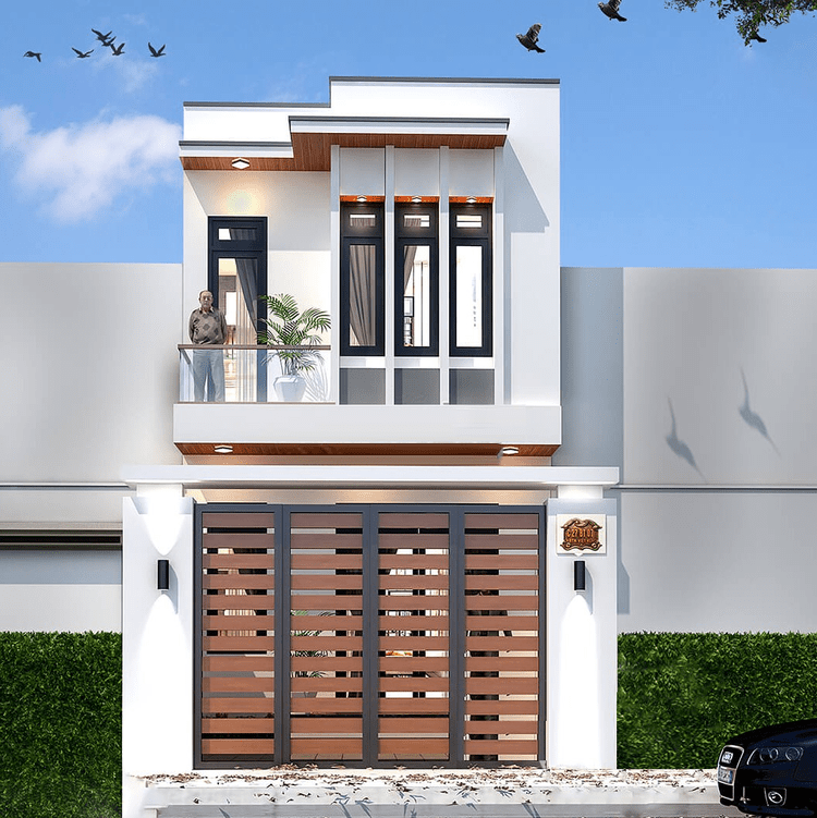 Mẫu nhà ống 2 tầng đẹp giá 700 triệu đơn giản, hiện đại