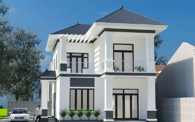 Mẫu nhà 2 tầng đẹp giá 700 triệu ở nông thôn với thiết kế đơn giản, thoáng mát