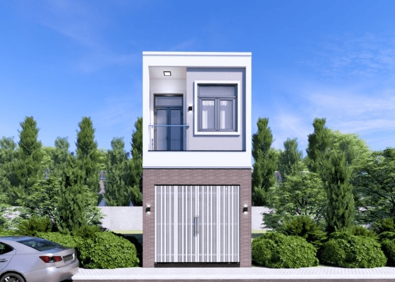 Mẫu nhà 2 tầng đẹp giá 700 triệu với phong cách thiết kế tối giản