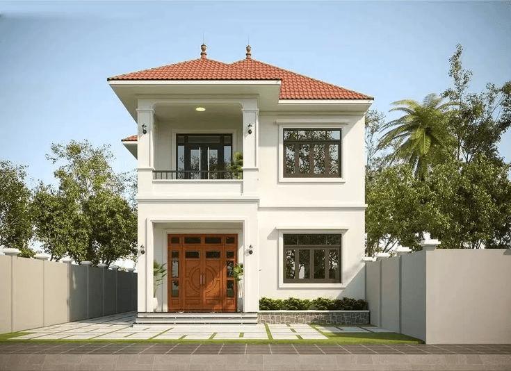 Mẫu nhà 2 tầng đẹp giá 700 triệu mái Nhật tiện nghi, ấn tượng