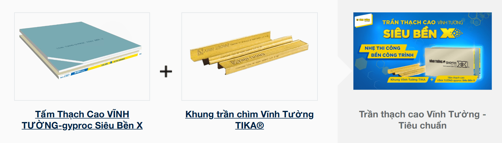 Trần thạch cao Vĩnh Tường – Siêu Bền X