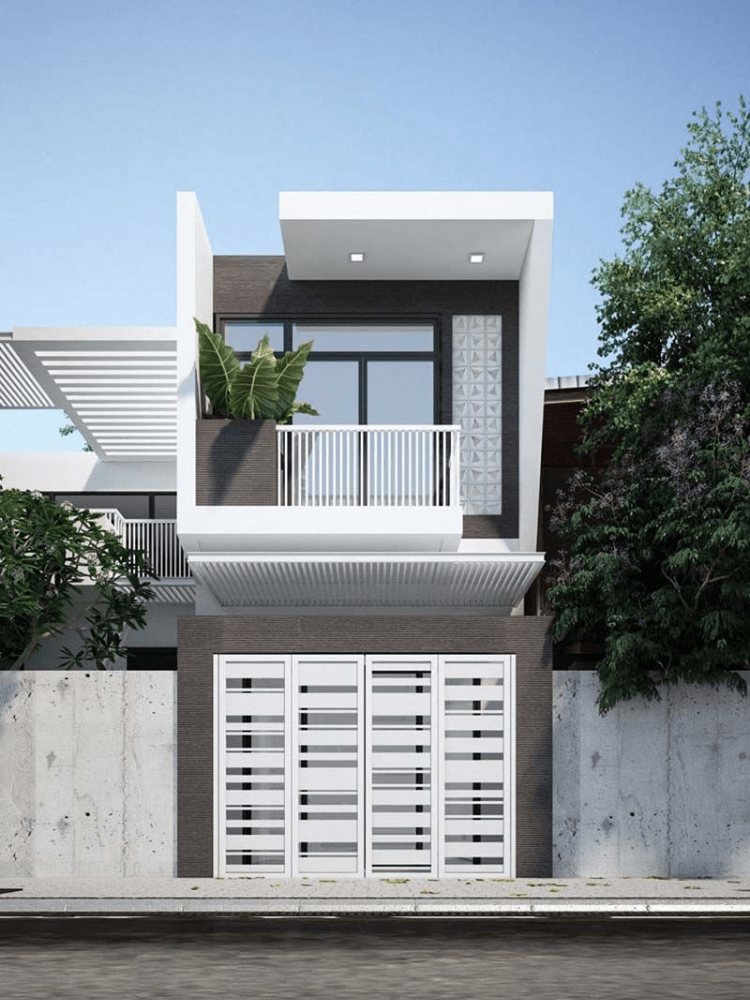 Mẫu nhà 2 tầng đẹp ở nông thôn với thiết kế hiện đại, mới lạ