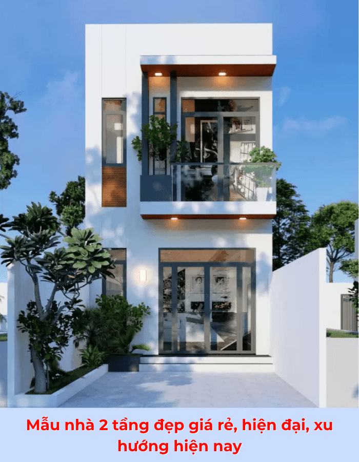 Mẫu nhà 2 tầng đẹp giá rẻ, hiện đại, xu hướng hiện nay