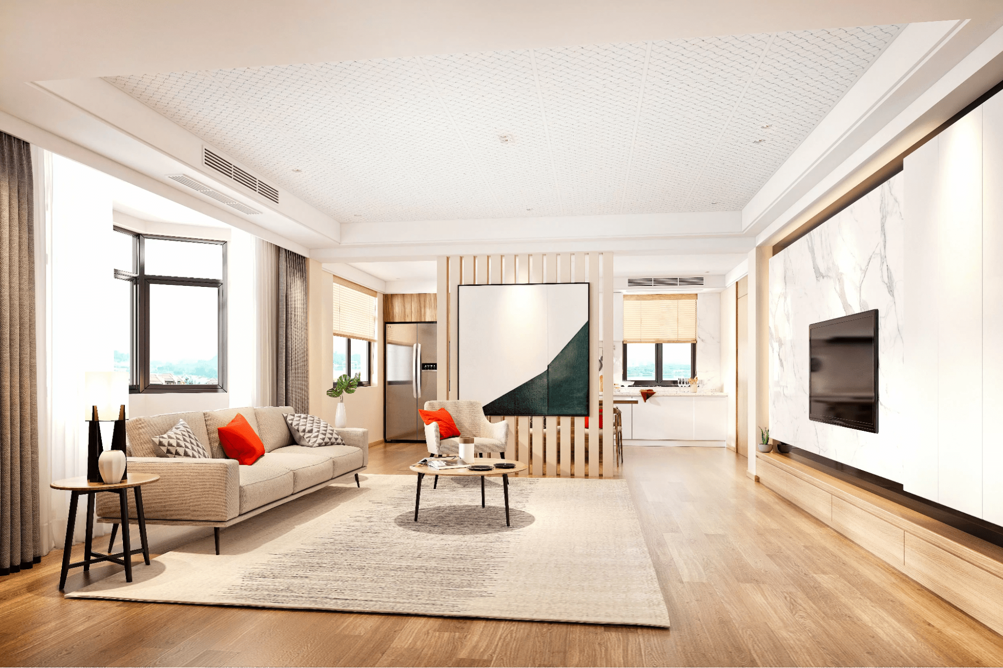 Trần thạch cao nổi ngày càng được ưa chuộng trong thiết kế nội thất (Nguồn: Internet)