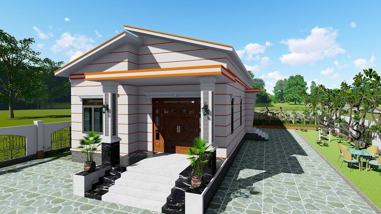 Mẫu nhà cấp 4 5x20 đẹp