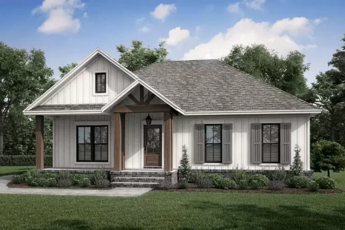 Mẫu nhà cấp 4 kiểu châu Âu gần gũi với thiên nhiên