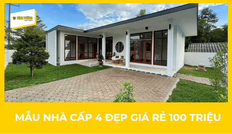 Mẫu nhà cấp 4 đẹp giá rẻ 100 triệu
