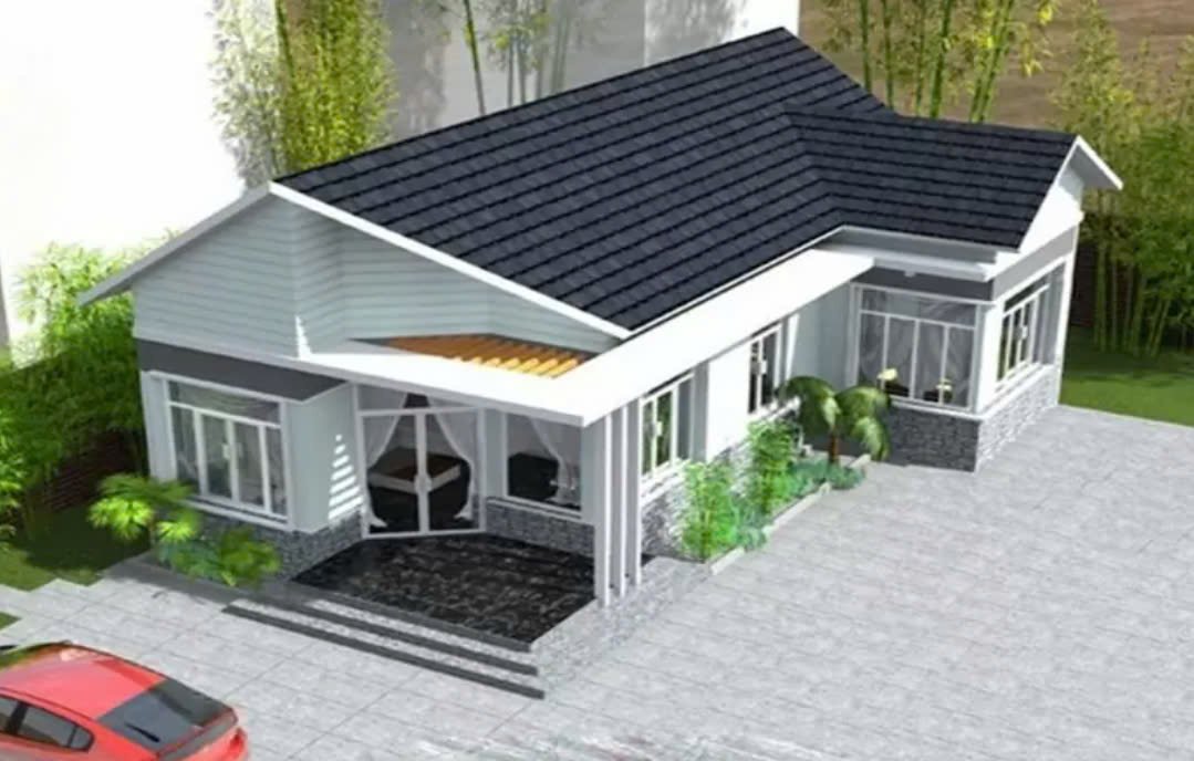 Mẫu nhà cấp 4 chữ L 100 triệu rộng rãi, tối ưu diện tích tiết kiệm chi phí