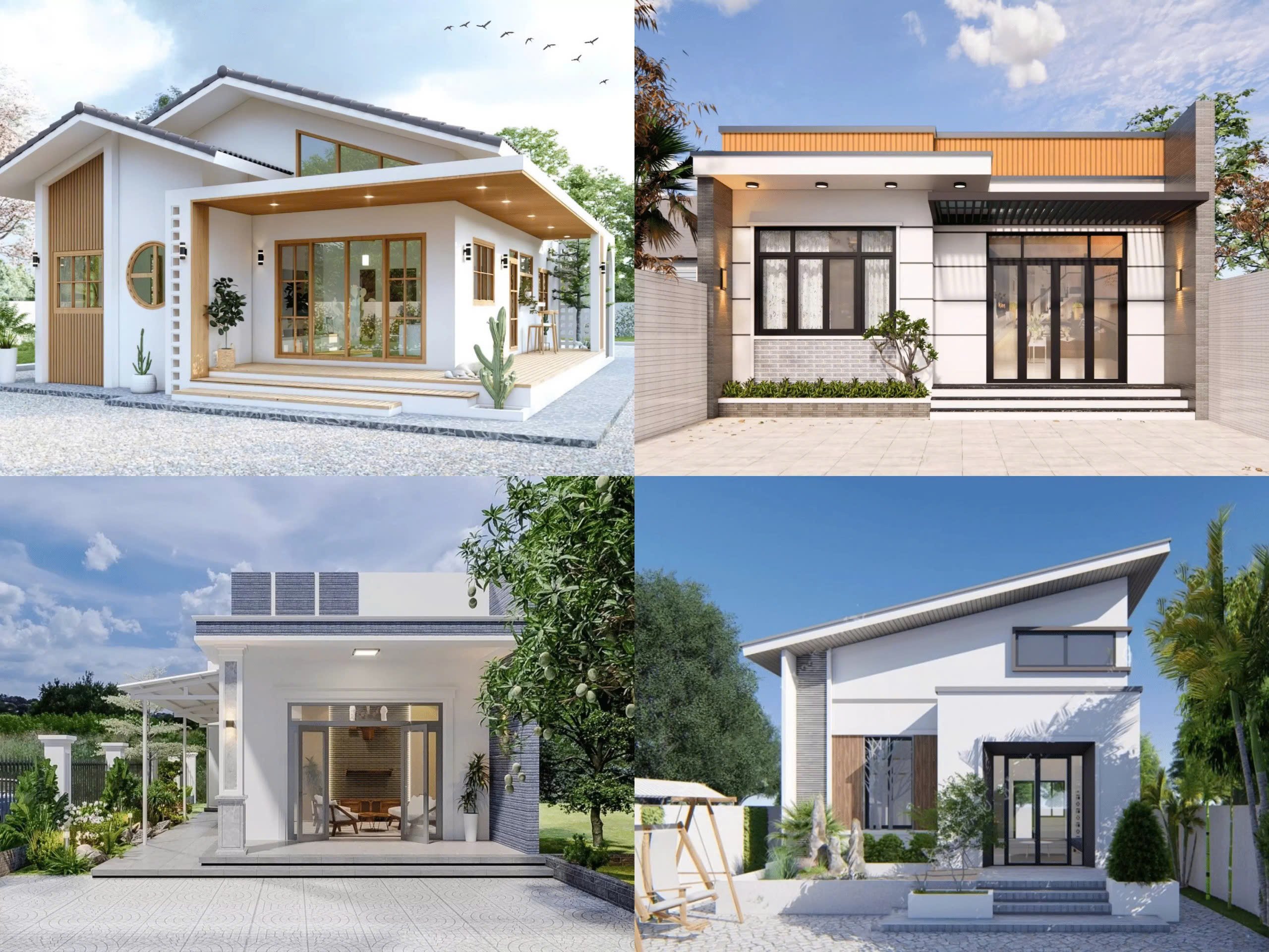 Mẫu nhà cấp 4 3 phòng ngủ 300 triệu đẹp, tối ưu công năng, được yêu thích nhất