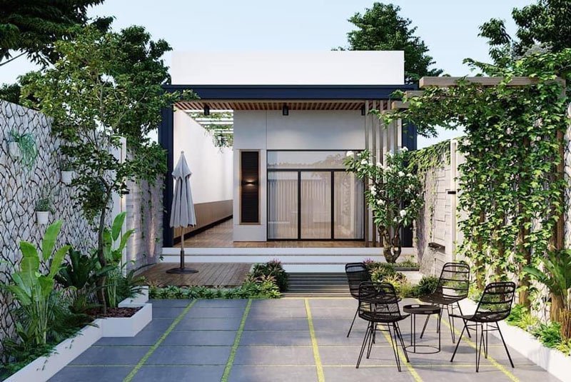 Nhà vườn cấp 4 mang đến không gian sống trong lành, thoải mái