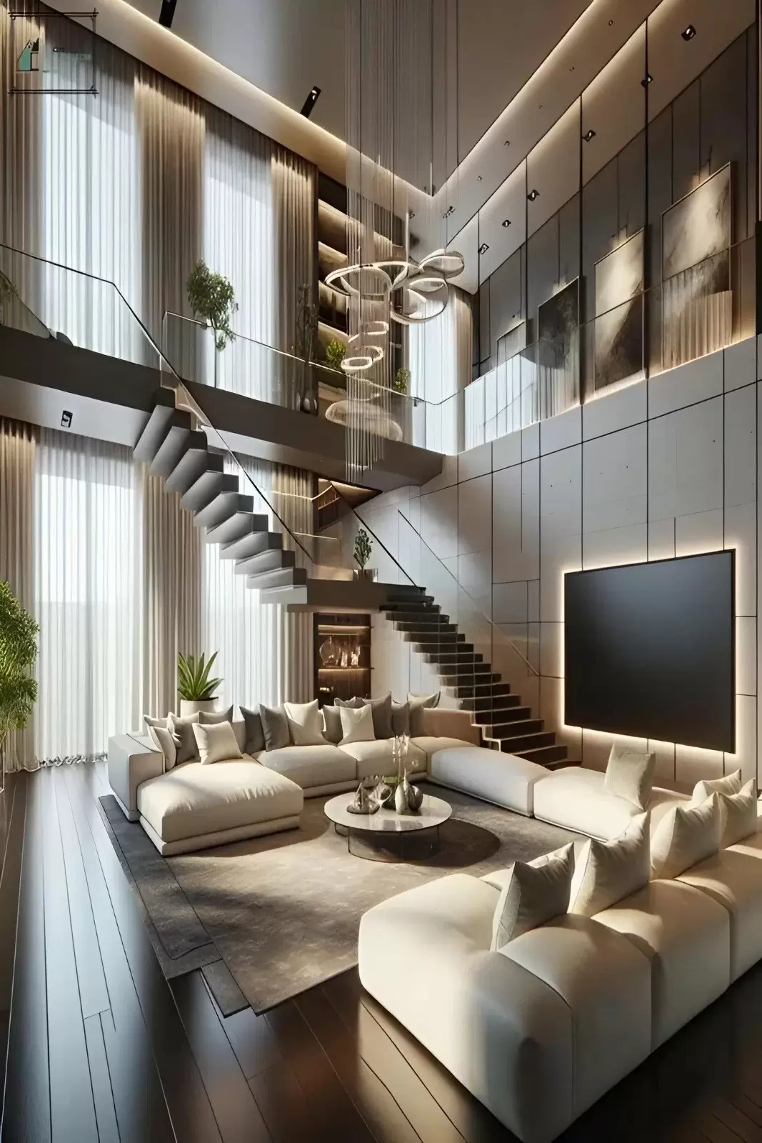 Bố trí nội thất phòng khách nhà cấp 4 gác lửng