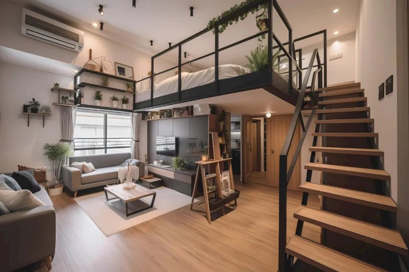 Mẫu nhà cấp 4 gác lửng 500 triệu tận dụng tối đa chiều cao