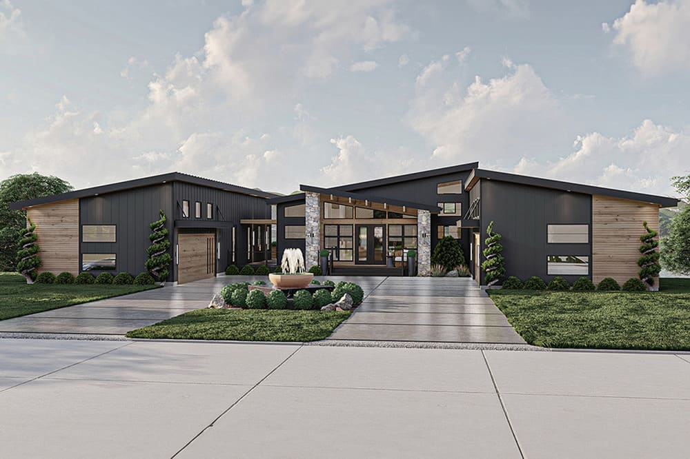 mẫu nhà cấp 4 giá 500 triệu 4 phòng ngủ mái lệch