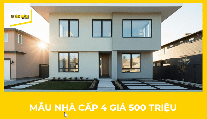 Mẫu nhà cấp 4 giá 500 triệu