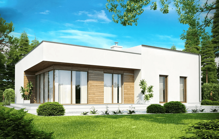 Mẫu nhà cấp 4 mái bằng đẹp đơn giản