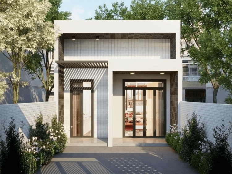 mẫu nhà cấp 4 mái bằng đơn giản