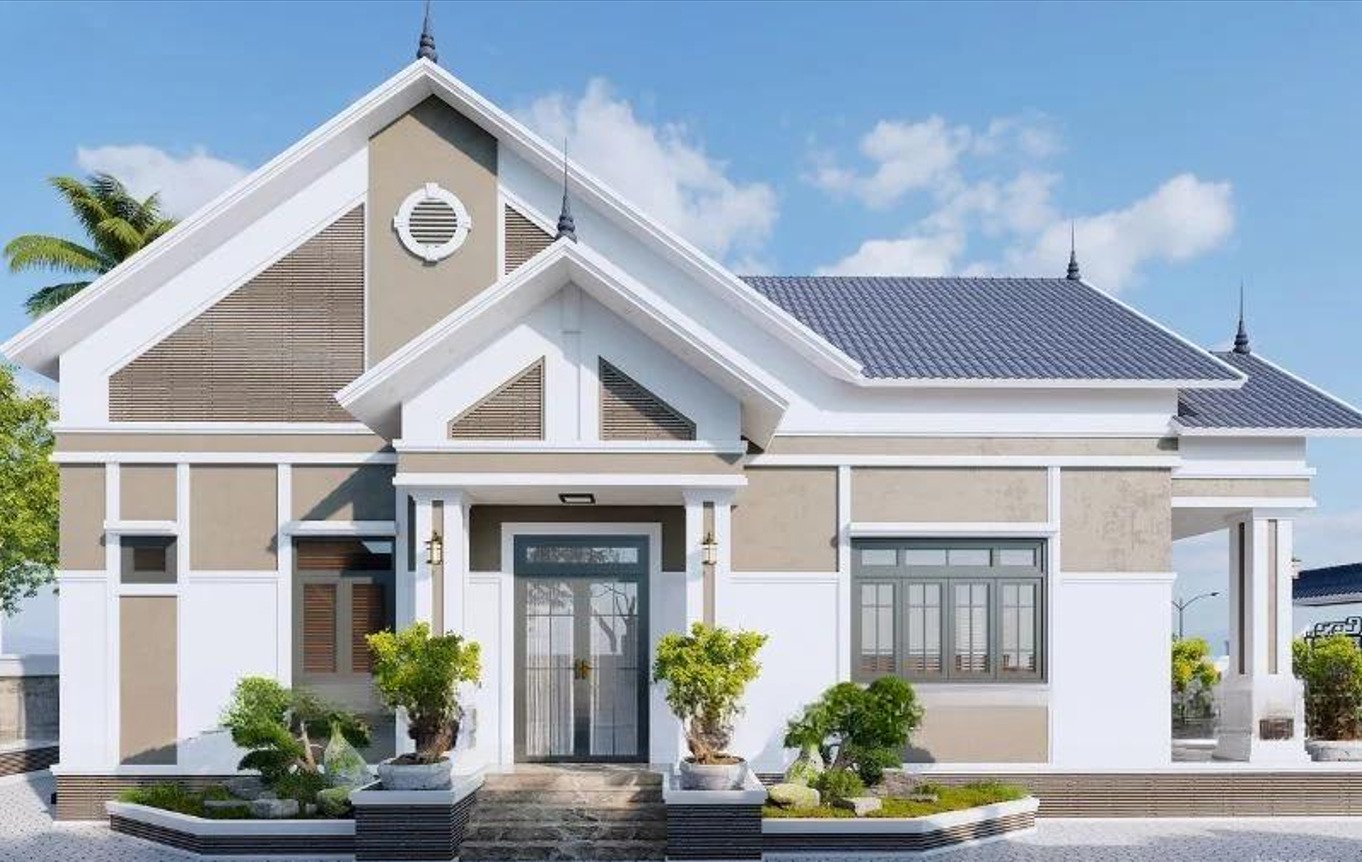 Mẫu nhà cấp 4 mái Thái 8x12m đẹp