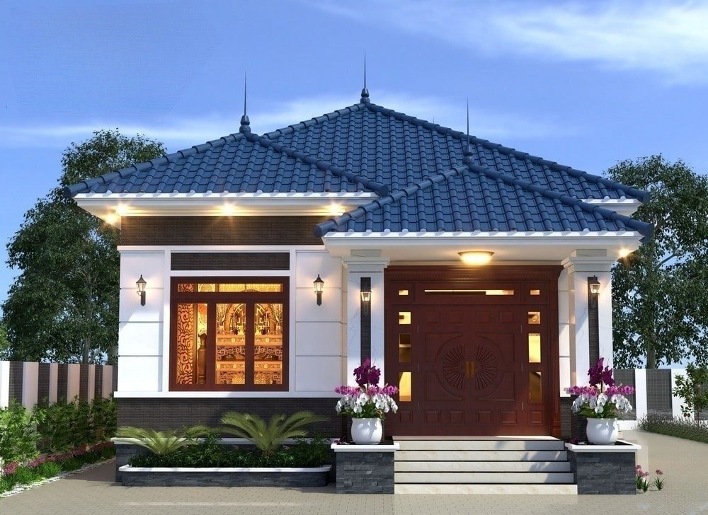 Mẫu nhà cấp 4 nông thôn đẹp, ấn tượng, dễ ứng dụng, giá rẻ