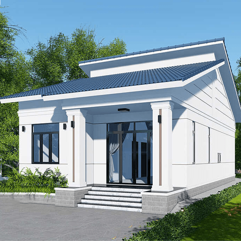 mẫu nhà cấp 4 nông thôn mái lệch đẹp, hiện đại