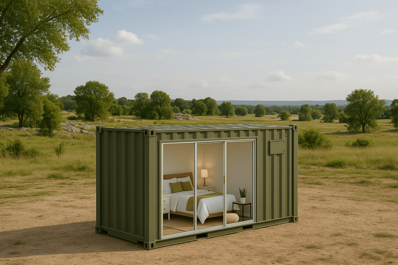 Thiết kế nhà container 20 feet nhỏ gọn, giá chỉ từ 46 - 50 triệu