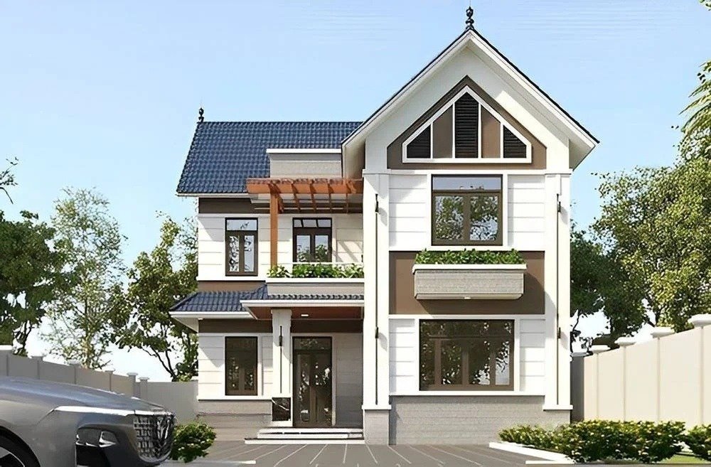 Mẫu nhà phố đẹp 2 tầng hiện đại, tiết kiệm chi phí