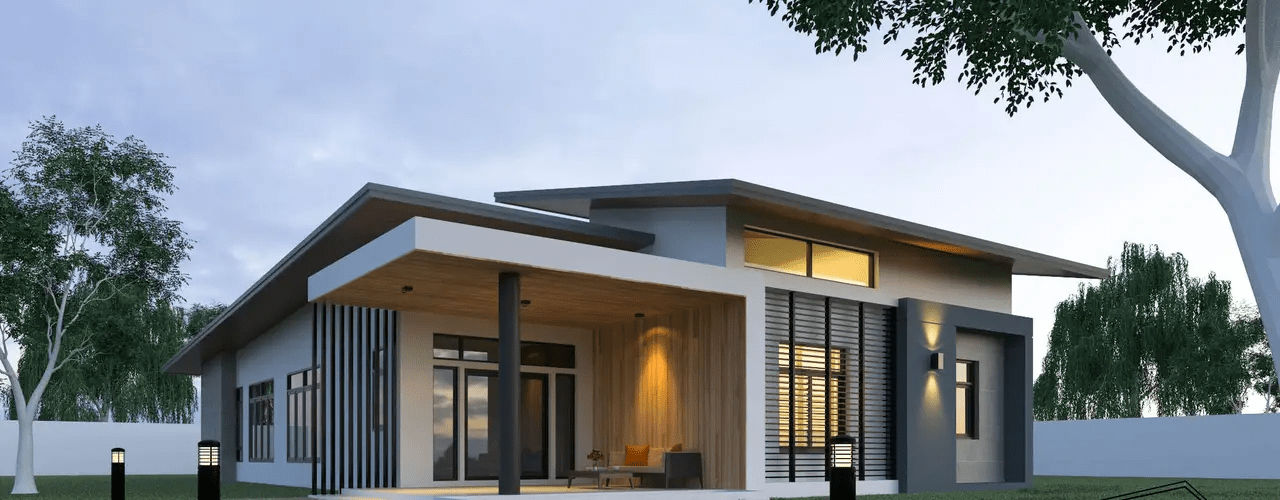 Mẫu nhà đẹp 1 tầng 4 phòng ngủ phù hợp với gia đình nhiều thế hệ