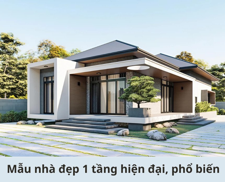 25+ Mẫu nhà đẹp 1 tầng, hiện đại, chi phí rẻ, được ưa chuộng