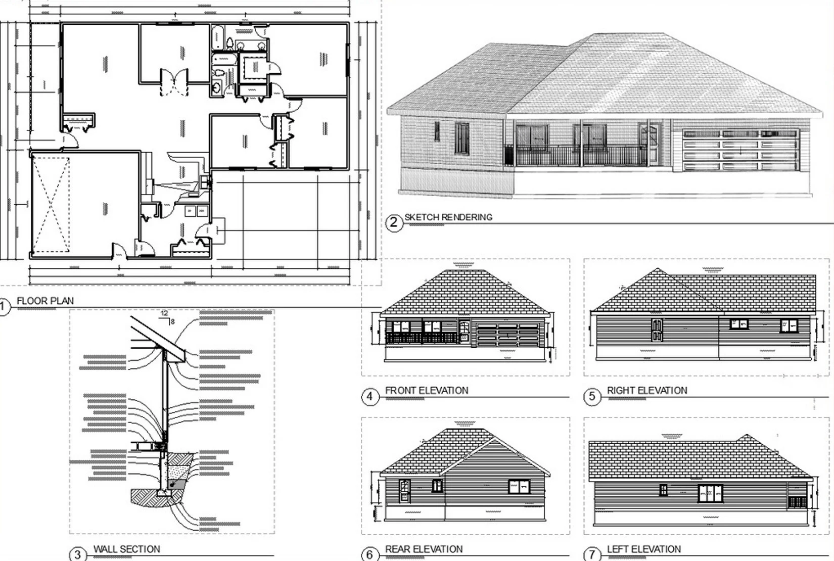 Bản vẽ mặt bằng mẫu nhà 1 tầng đẹp cần được bố trí khoa học