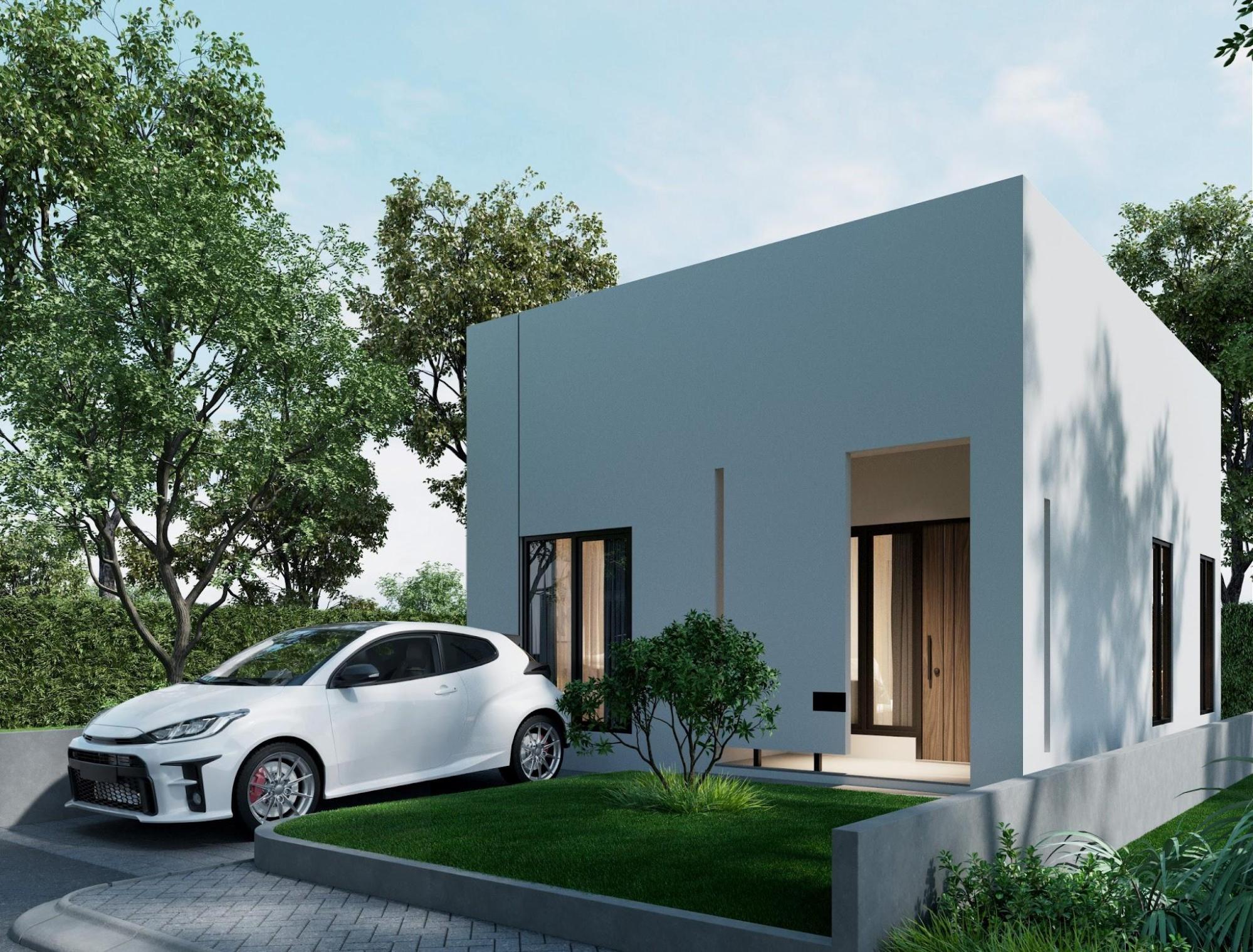 Mẫu nhà ống 1 tầng mặt tiền 5m rộng rãi