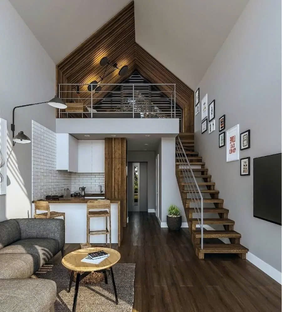 Mẫu nhà đẹp thiết kế gác lửng