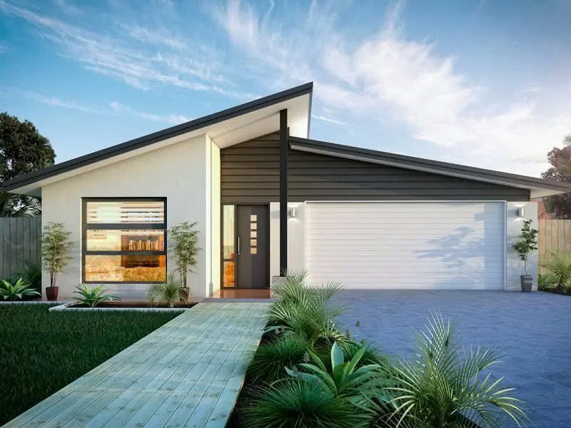 mẫu thiết kế nhà đẹp mái lệch