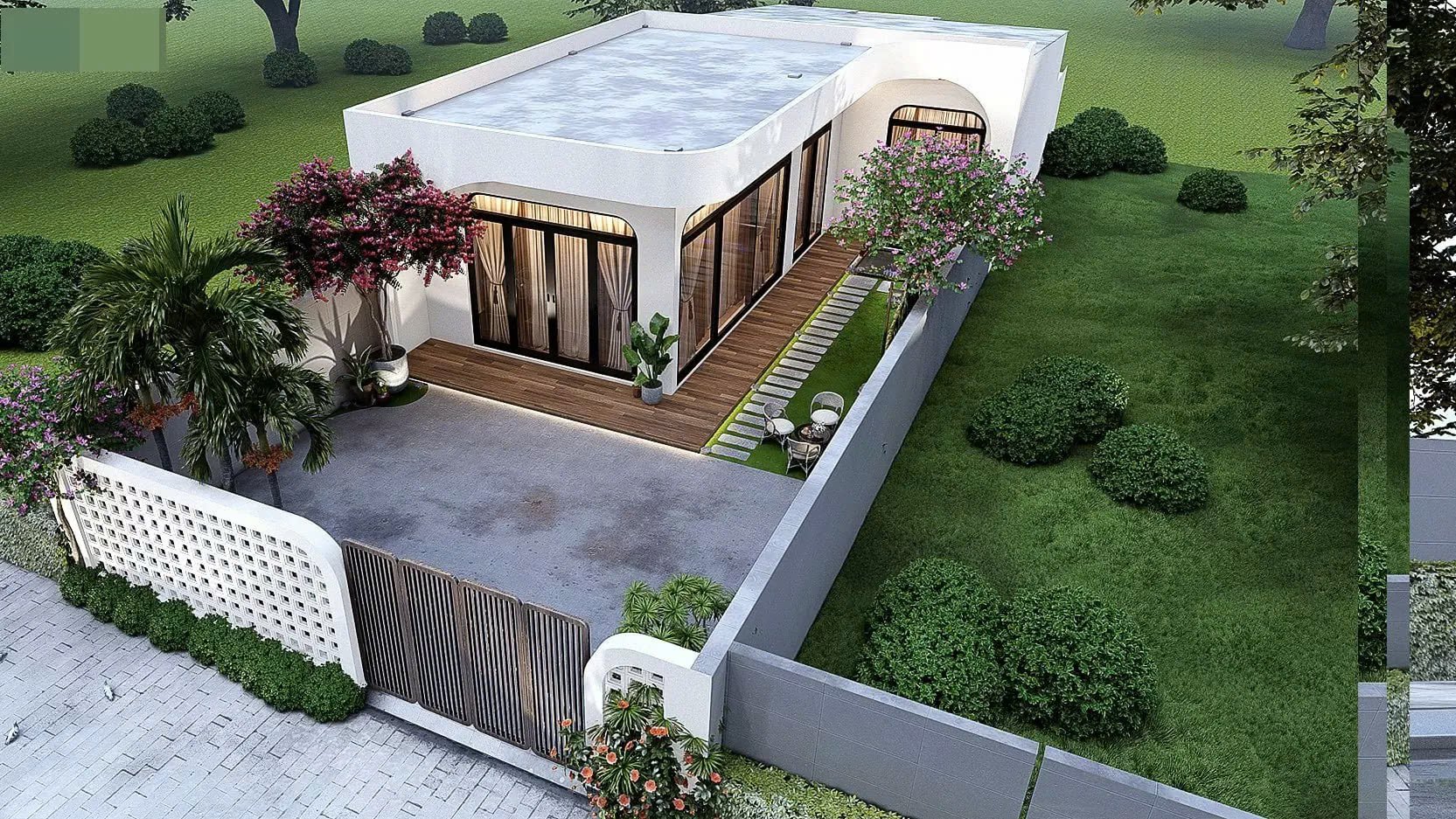 Mẫu nhà đẹp thiết kế chữ L