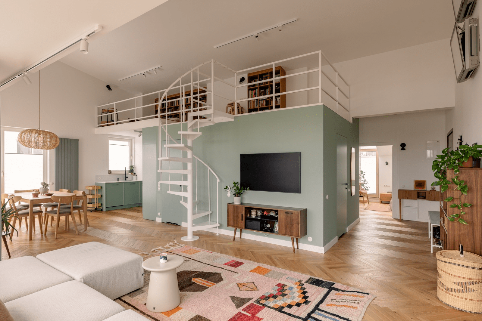 Mẫu nhà gác lửng đẹp 4 phòng ngủ rộng rãi và thoải mái