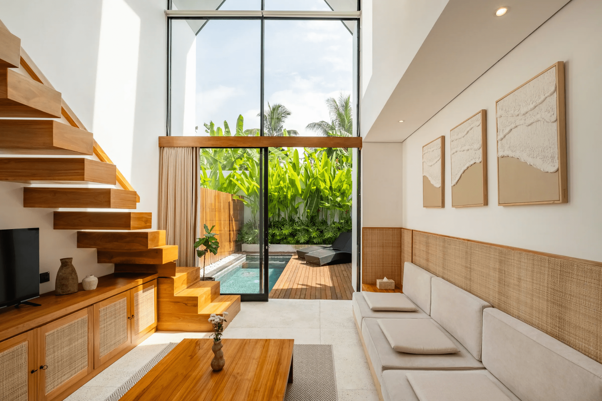 Mẫu nhà gác lửng nhà ống thông thoáng