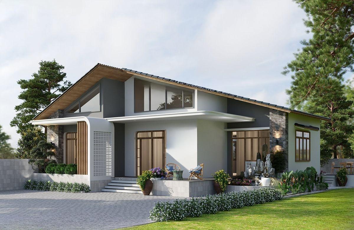 Nhà vườn mái Nhật rộng rãi thoáng mát, thịnh hành ở nông thôn