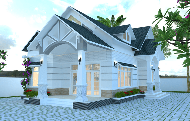 mẫu nhà mái Thái cấp 4 300 triệu