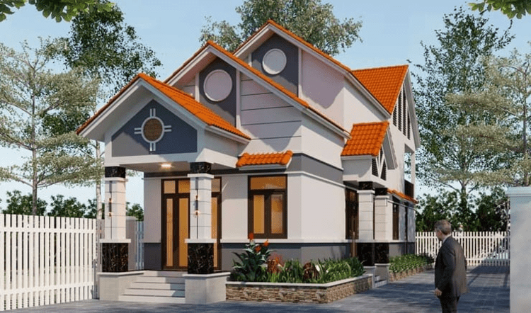 Mẫu nhà mái Thái cấp 4 gác lửng