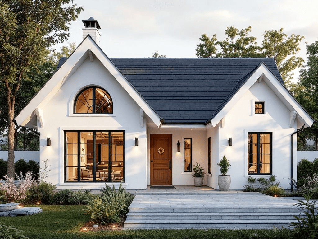 Mẫu nhà ngang cấp 4 mái Thái tân cổ điển ấm cúng